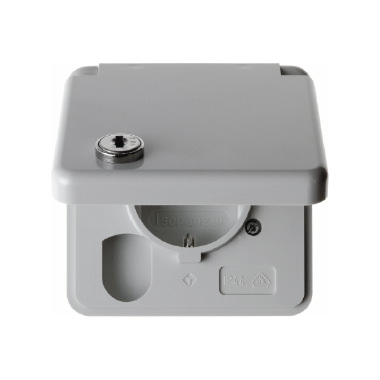 Berker Schuko - Steckdose UP IP44 mit Schloss grau NEU