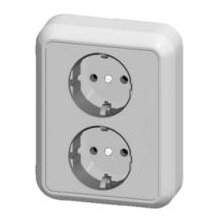 Elso Schuko - Steckdose Doppelsteckdose reinweiss 235404