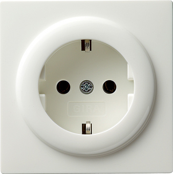 Steckdose gira S-color reinweiß weiß Wandsteckdose